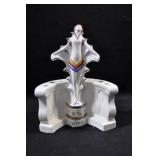 ART DECO LADY - 6 1/2" - ACCENT COLORS ON IVORY