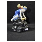 WINGED PSYCHE WITH SHELL - 6" - BLUE DRESS