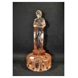 ROSE LADY IN PINK - 8 1/2" - PINK GLASS