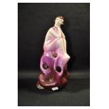 LADY ON ROCK - 8 1/2" - PURPLE FADING TO PINK