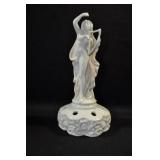 LADY PLAYING LYRE - 8 1/2" - WHITE MARKED: