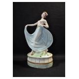 DANCING LADY IN BLUE - 9 1/2" - FLESH TONE