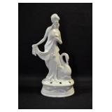 LADY WITH SWAN - 7 1/2" - WHITE MARKED: 4940
