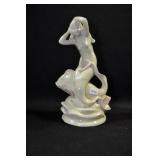 MERMAID ON FISH - 7" - IVORY/FISH FINS ARE PINK