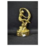 SCARF DANCER WITH LEG UP IN GOLD - 6 1/2"