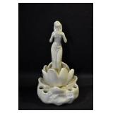 MODEST MAIDEN IN LOTUS FLOWER - 6 3/4" - IVORY