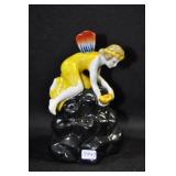 WINGED PSYCHE WITH SHELL - 6" - YELLOW DRESS