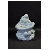 GIRL HOLDING BASKET - 4 1/4" - BLUE CHESTER BEACH