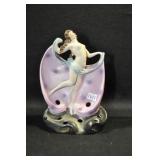 SEA GIRL - 5 3/4" - CHARCOAL BASE, PINK WAVE,