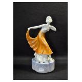 DANCING LADY WALL POCKET FLOWER FROG - 7 3/4" -