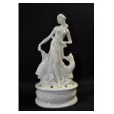 NYMPH WITH DOLPHIN - 8 1/2" - WHITE GERMANY