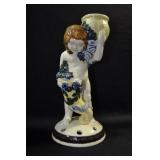 GIRL WITH URNS - 8 1/2" - COLORED MARKED: MADE IN