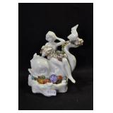 GIRL RIDING FISH - 5" - WHITE MARKED WITH A CROWN