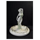 NUDE WITH GREEN SCARF IN BOWL - 11" X 9 1/2" -