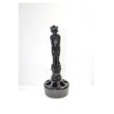 NYMPH INSERT AND FLOWER FROG - 7 1/2" - BLACK