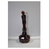 NYMPH INSERT AND FLOWER FROG - 7 1/2" - AMBERINA