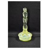 NYMPH INSERT AND FLOWER FROG - 7 1/2" - YELLOW