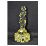 DRAPED LADY - 8 1/2" - SOFT YELLOW GLASS