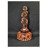 DRAPED LADY - 8 1/2" - PINK GLASS