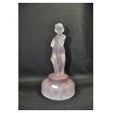 DRAPED LADY - 8 1/2" - AMETHYST SATIN GLASS BY