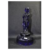 DRPAED LADY - 8 1/2" - COBALT BLUE GLASS BY