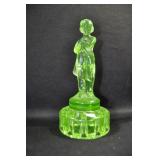 DRAPED LADY - 8 1/2" - LIGHT EMERALD GLASS