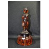 DRAPED LADY - 8 1/2" - AMBER GLASS