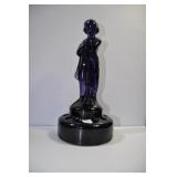 DRAPED LADY - 8 1/2" - COBALT BLUE GLASS SMOOTH