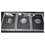 3 1971 PROOF EISENHOWER DOLLARS