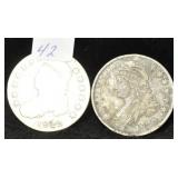 1822, 1830 BUST 1/2 DOLLARS