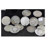 13 PC. MORGAN DOLLARS 5-1923, 1921, 1926, 1928,