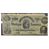 1864 100 DOLLAR CONFERERATE STATE AMERICAN