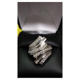 LARGE DIAMOND BAGUETTE DINNER RING