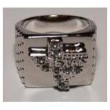 WHITE SAPPHIRE TEXAS LONE STAR STATE RING