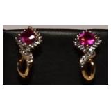RUBY DIAMOND EARRINGS
