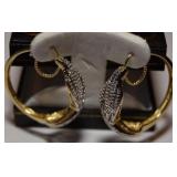 LARGE DIAMOND HOOP EARRINGS