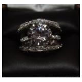 6.62CT WHITE SAPPHIRE SOLITAIRE RING