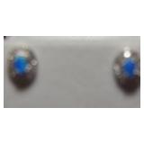 MATCHING BLUE OPAL EARRINGS