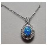 MATCHING BLUE OPAL NECKLACE