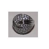 3.06CT WHITE SAPPHIRE PAVE RING