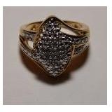 MARQUE DIAMOND CLUSTER RING