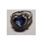 3.06CT TANZANITE HEART RING