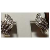 LARGE DIAMOND CLUSTER EARRINGS