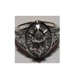 4.24CT MARQUE WHITE SAPPHIRE RING