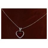 4CT RUBY SWEETHEART NECKLACE