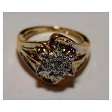 LARGE DIAMOND CLUSTER RING