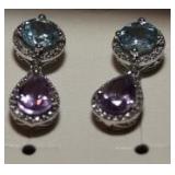 4CT GEMSTONE EARRINGS