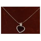 4CT AMETHYST SWEETHEART NECKLACE