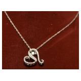 WHITE SAPPHIRE HEART NECKLACE