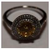 3CT YELLOW SAPPHIRE RING